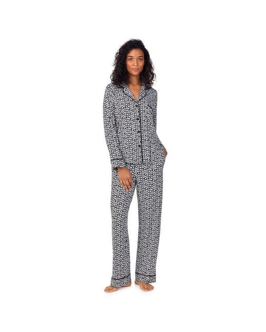 DKNY Gray Print Long Sleeve Pyjama Set
