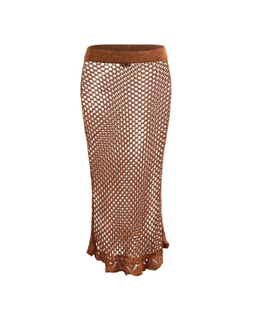NIMA LIMINAL KNITTING Red Maxi Skirt
