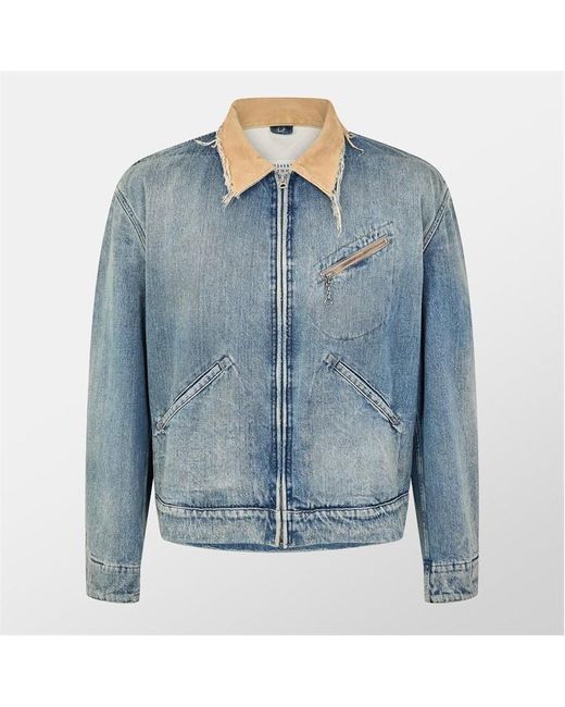 Maison Margiela Blue Structured Button Denim Jacket for men