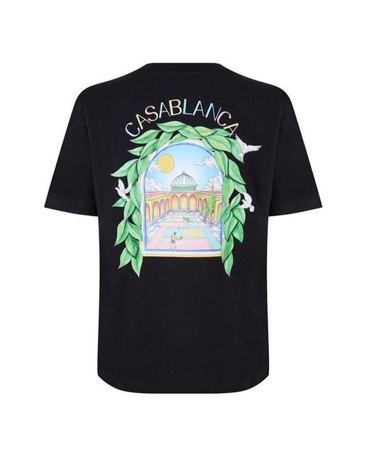 Casablanca Black L'arche Tennis Club T-shirt for men