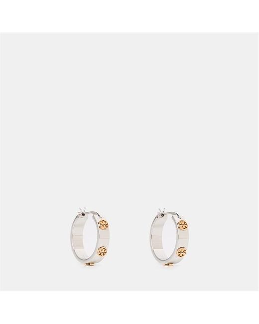 Tory Burch Metallic Hoop Earrings