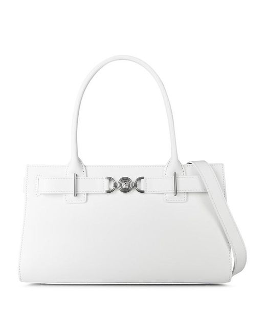 Versace White M Medal Tote Ld44