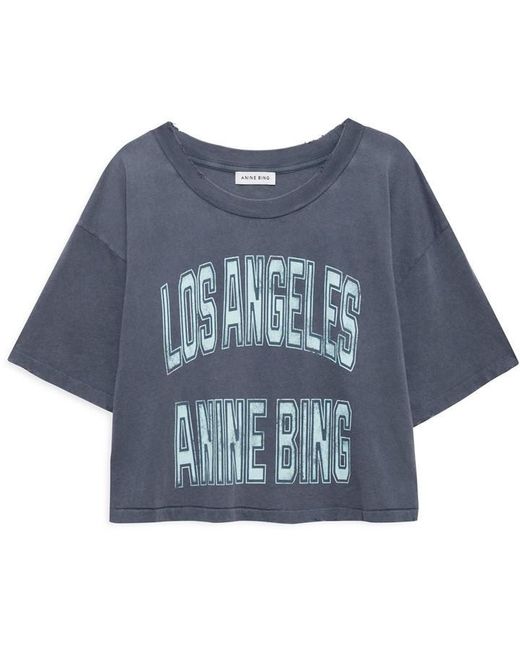 Anine Bing Blue Crop Top