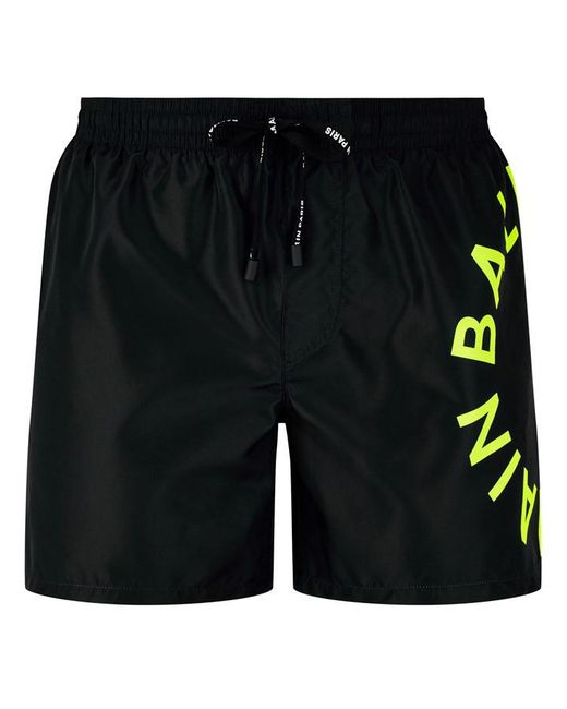 Balmain Black Circle Swim Shorts for men