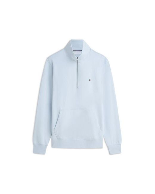 Tommy Hilfiger Blue Quarter Zip Fleece for men