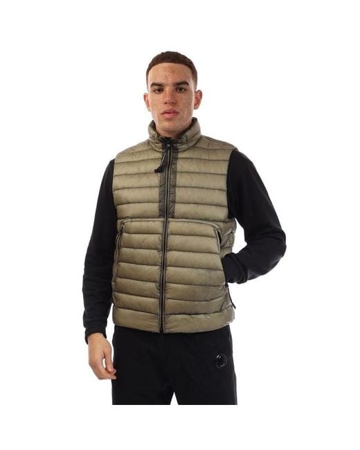 C P Company Brown D.D. Shell Down Gilet for men