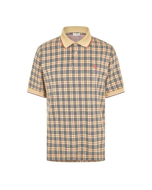Burberry Natural Burb Pelham Polo Shirt for men