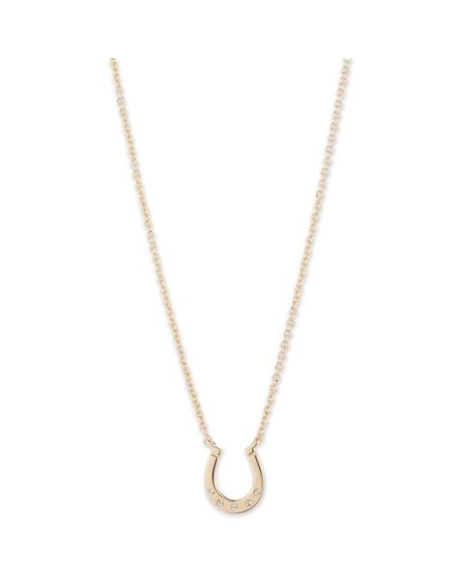 Ralph Lauren Metallic Lauren Ralph Lauren & Crystal Horseshoe Necklace