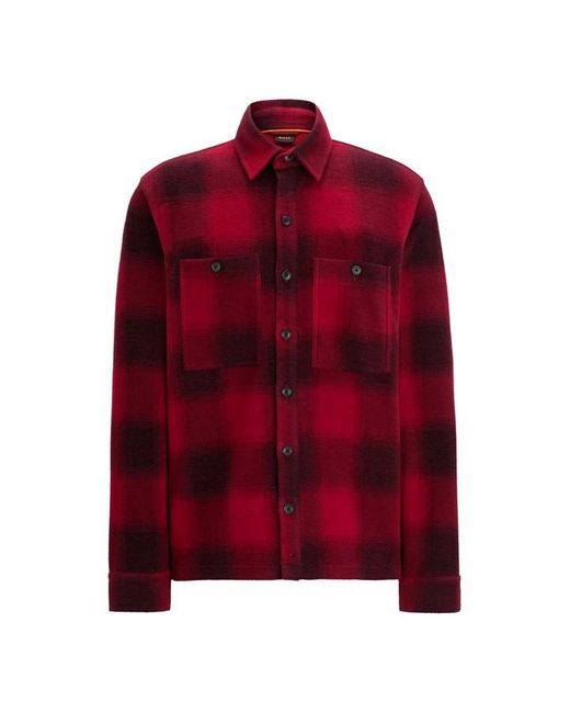 Boss Red Wee Check Thick Shirt Col: 647 Open , Size: Xl Xl for men