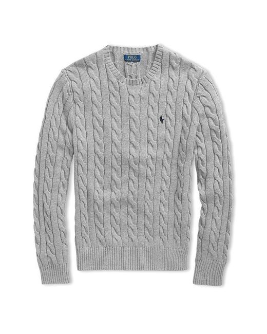 Polo Ralph Lauren Gray Cable Knit Jumper for men