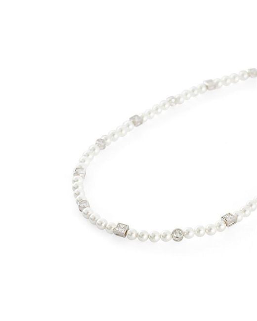 Serge Denimes White Regal Pearl Necklace for men