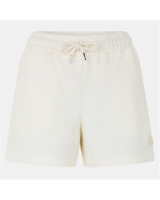 Moncler White Lightweight Woven Elasticated Waist Tracksuit Shorts