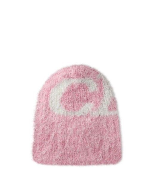 Cole Buxton Pink Alpaca Knit Beanie for men