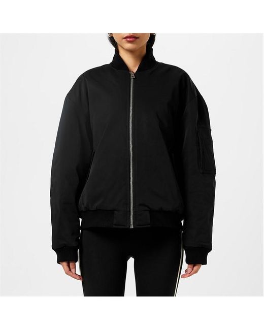 ADANOLA Black Oversized Bomber Jacket