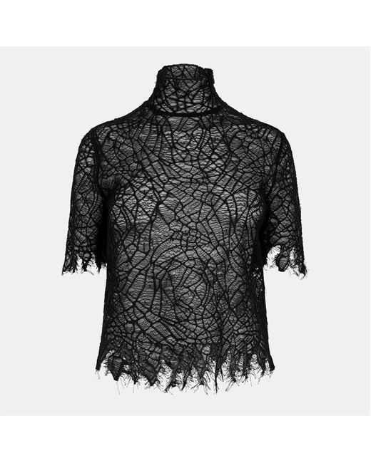 Alexander McQueen Black Alex Spider Lace Top