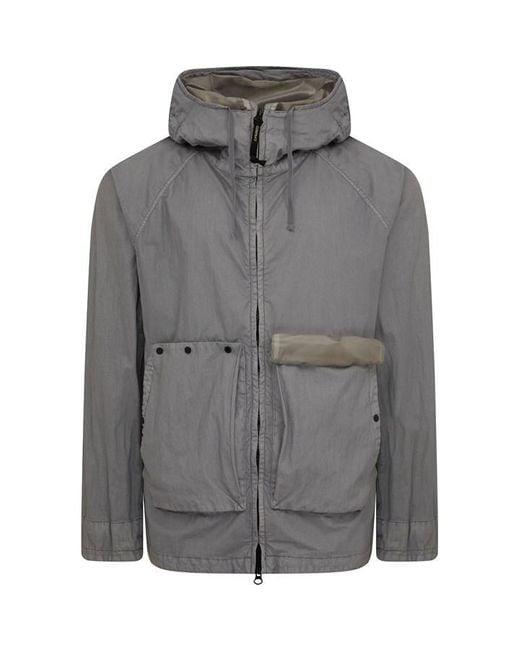 C P Company Gray 50 Fili Mixed Explorer Jacket for men