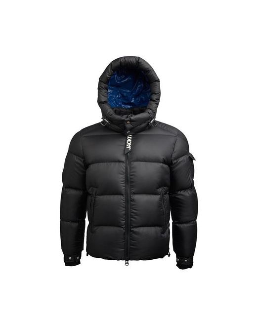Jacket Black Hooded Weather Resistant Medium Puffer Jacket for men