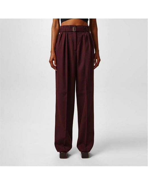 Lanvin Purple Structured Fit Tailored Trousers