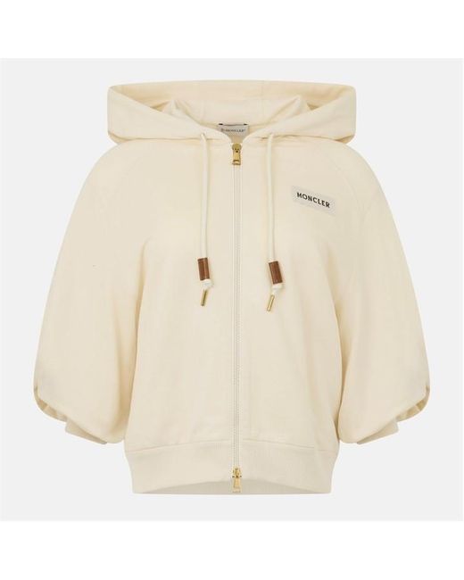 Moncler Natural Zip-Up Hoodie