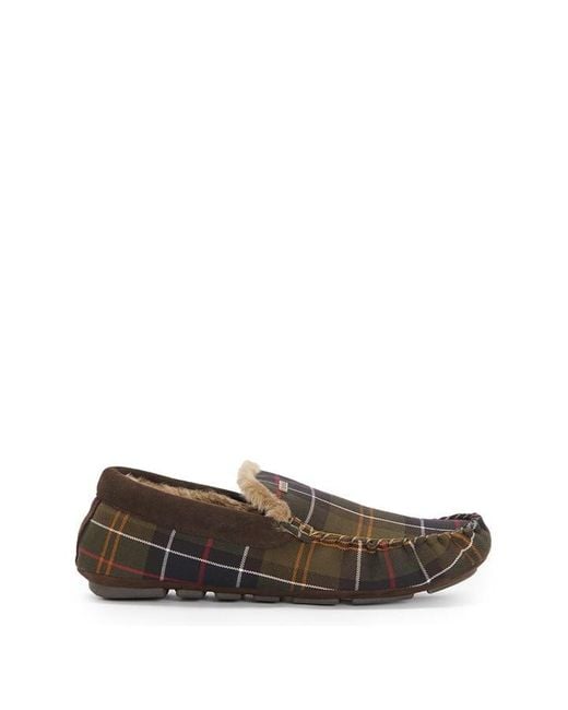 Barbour Brown Monty Slippers for men