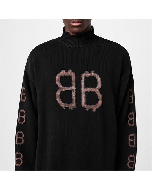 Balenciaga Black Crypto Bb-print Hoodie for men