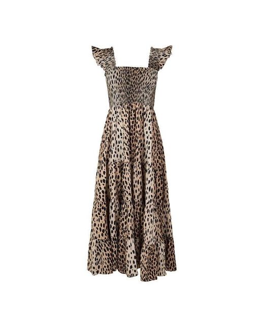 Rixo Brown Kendall Long Maxi Dress