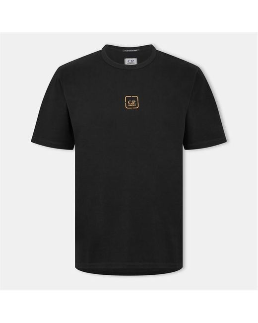 CP COMPANY METROPOLIS Black Back Logo T-Shirt for men