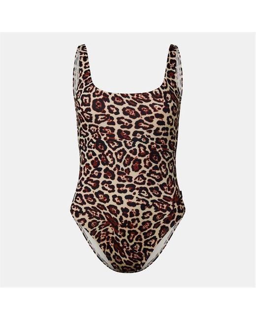 Goldbergh Brown Riviera Scoop Neck Swimsuit