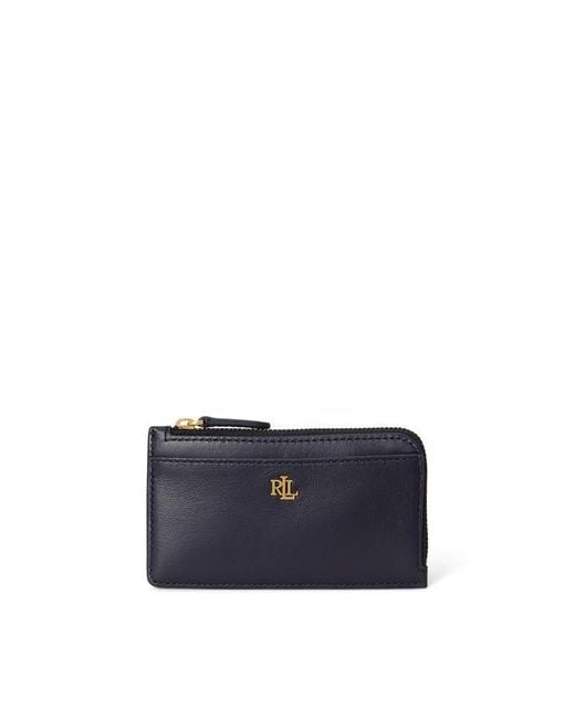 Ralph Lauren Blue Zip Card Case Around Purse
