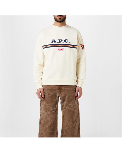 A.P.C. White Adam Sweatshirt for men