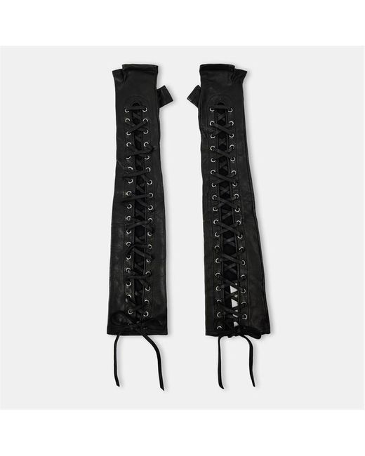 Gucci Black Fingerless Gloves