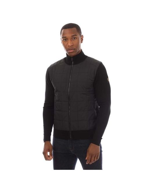 Belstaff Black Kelbrook Zip Cardigan for men