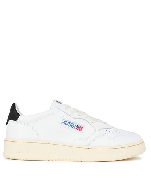 Autry White Medalist Low Trainers