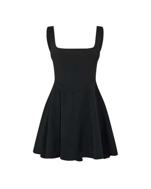 Odd Muse Black Square Neck Mini Dress