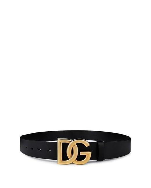 Dolce & Gabbana Black Interlock 35mm Belt for men
