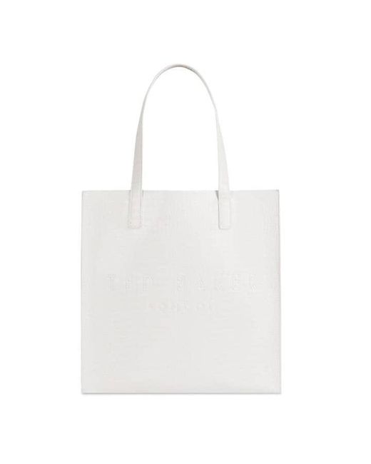 Ted Baker White Croccon Large Tote Bag