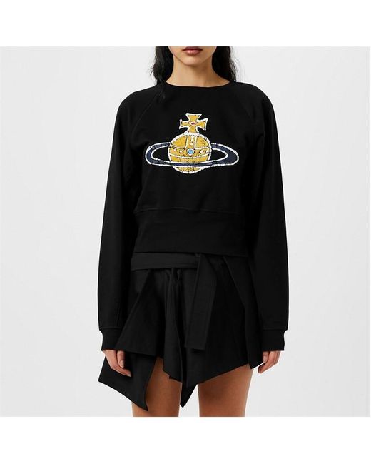 Vivienne Westwood Black Time Machine Raglan Sweatshirt