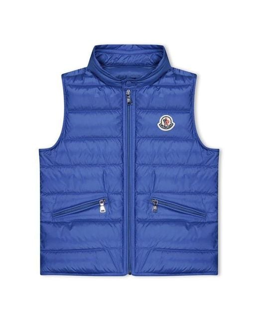 Moncler Blue Gui Down Gilet Junior Boys for men