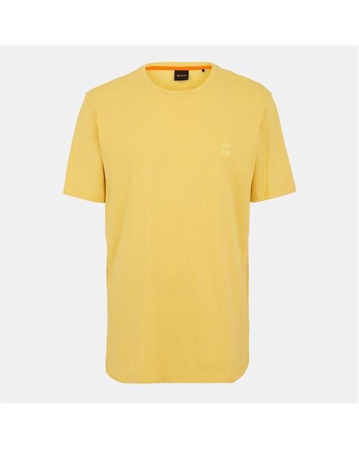 Boss Yellow Tales T-Shirt With Logo Patch Premium Cotton for men