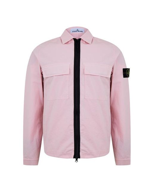 Stone Island Pink Ripstop Overshirt for men