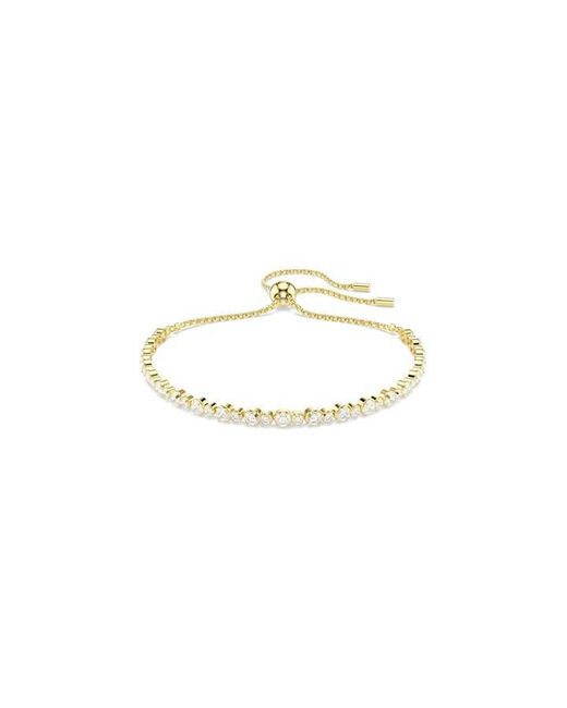 Swarovski Metallic Trilogy Triple Row Crystal Tennis Bracelet