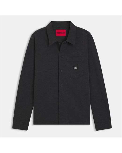 HUGO Gray Long Sleeve Quarter Zip Up for men