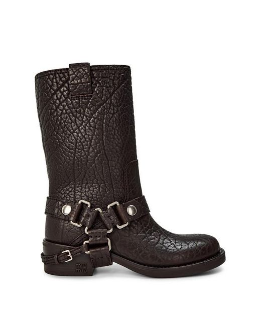 Miu Miu 2026 High Boot 50mm Brown Calfskin 621333 main image 1