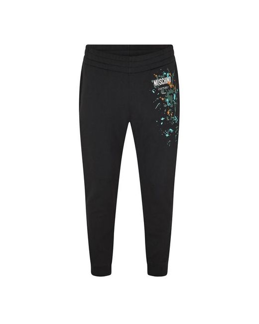 Moschino Blue Closed Hem Fleece Jogging Bottoms for men
