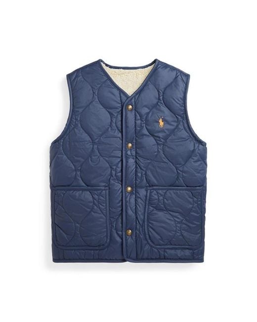 Polo Ralph Lauren Blue Lightweight Quilted Gilet for men