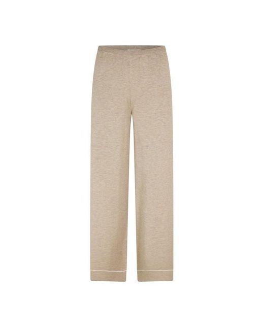 The Couture Club Natural Knitted Panel Trousers