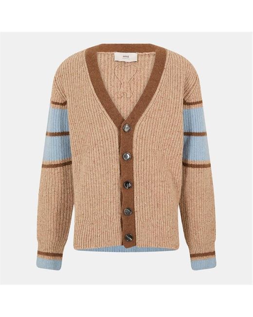AMI Natural College Cardigan for men