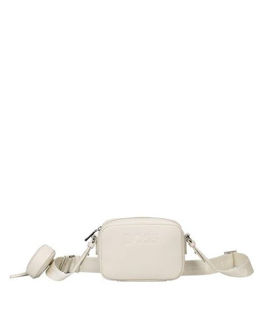 Boss White Addison Crossbody Bag With Adjustable Strap