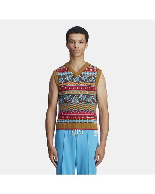Adidas Originals Red By Wales Bonner Knit Vest for men