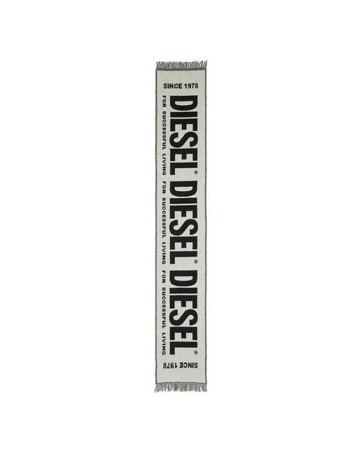 DIESEL Black Accessories S-Bisc-New Scarf for men